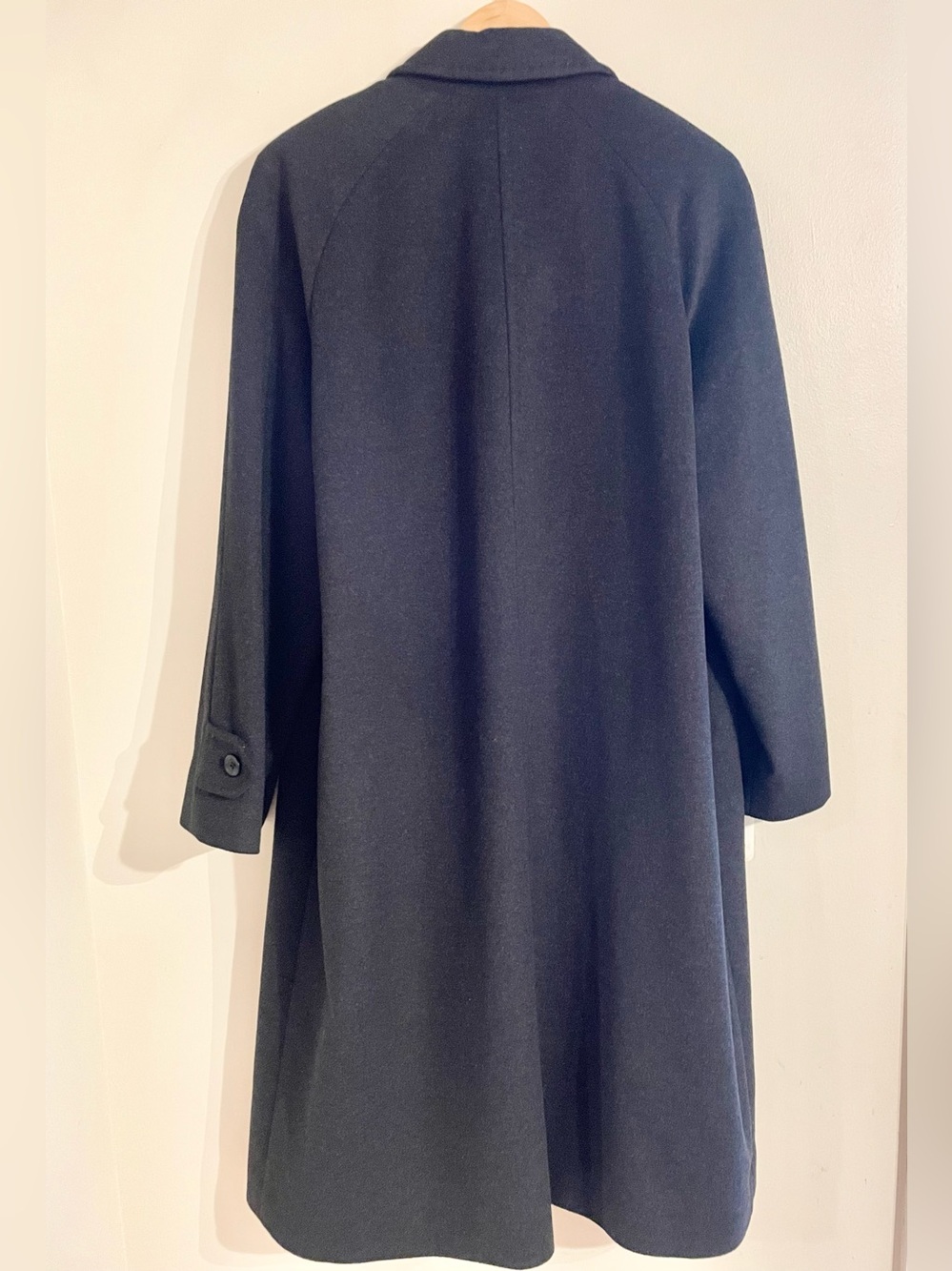 1 Madison Women’s 100% Cashmere Dark Gray Classic Trench Coat Sz 12- LIKE NEW